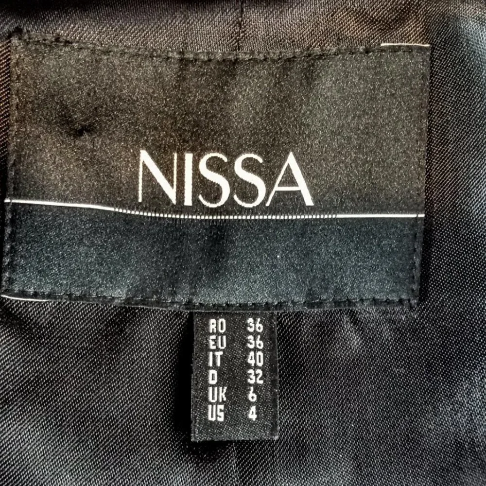 Nissa Black Pleated Hem Jacket